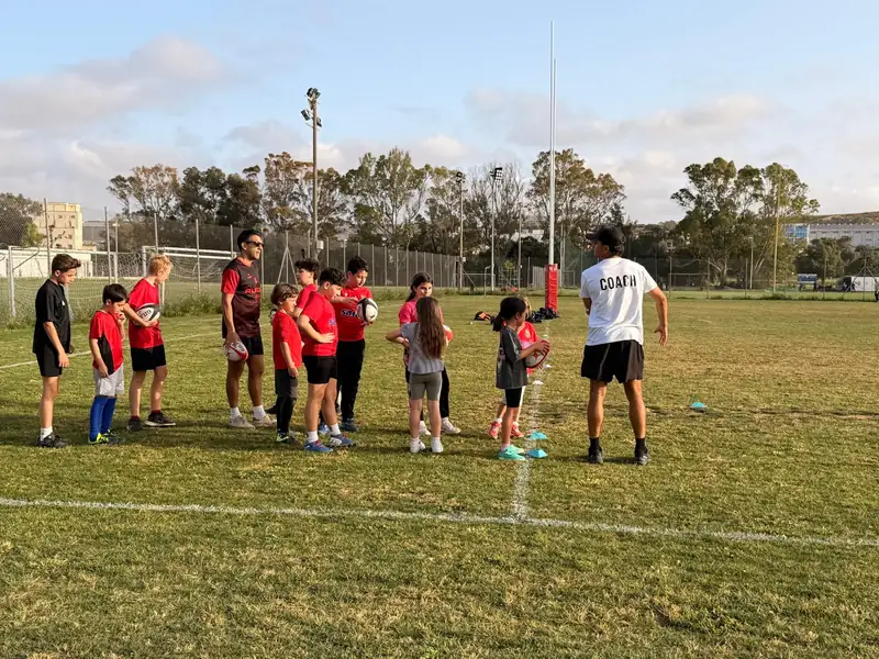 Youth training session at St. Aloysius College Pitch